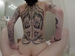 Inked Unexperienced Bitch Rails Dick Like A Depraved Whore In Point Of View